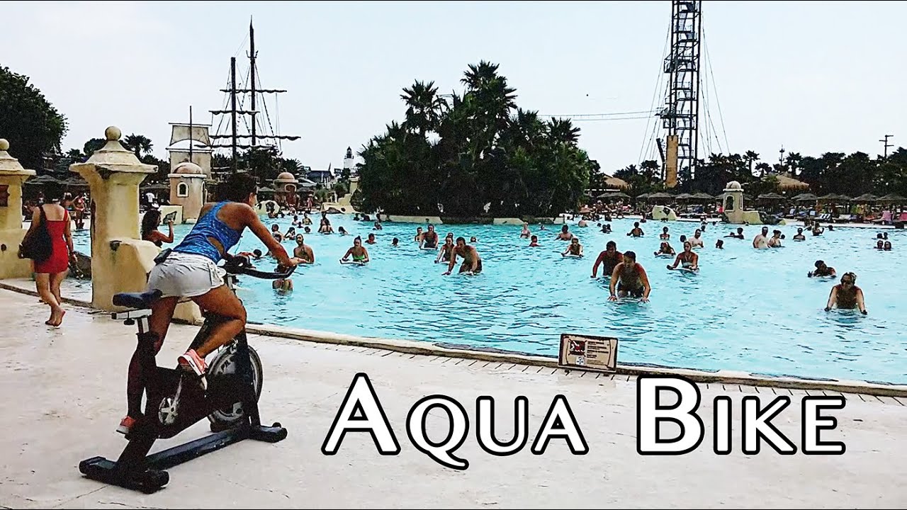 Burning Calories with Aqua Bike Workout / Fitness