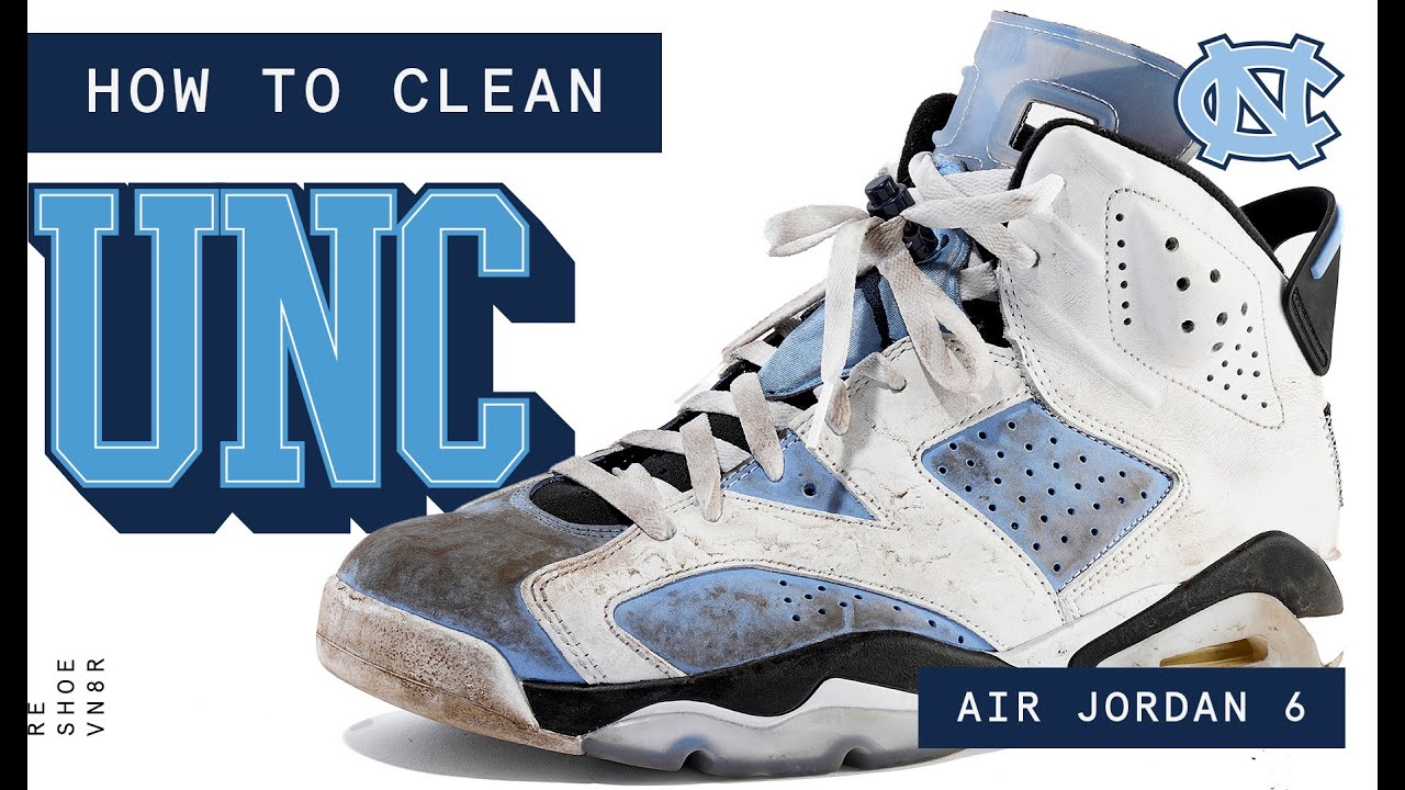 Как почистить кроссовки UNC Air Jordan 6