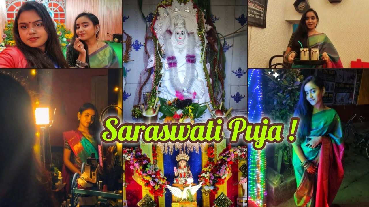 Sokal Sokal Saraswati Puja ☺️||Saraswati Puja Vlog