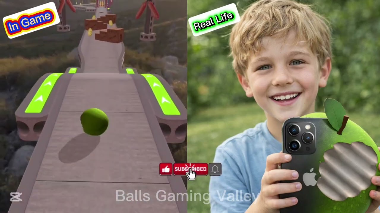 Going Balls ⚾🎯🔥 Real life vs In Game vs Balls Gaming Valley Rolling Sky 