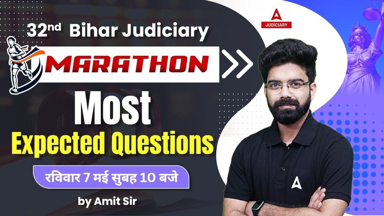 32nd Bihar Judiciary | Bihar PCS J 2023 Exam | Most EXPECTED Questions | By Amit Sir