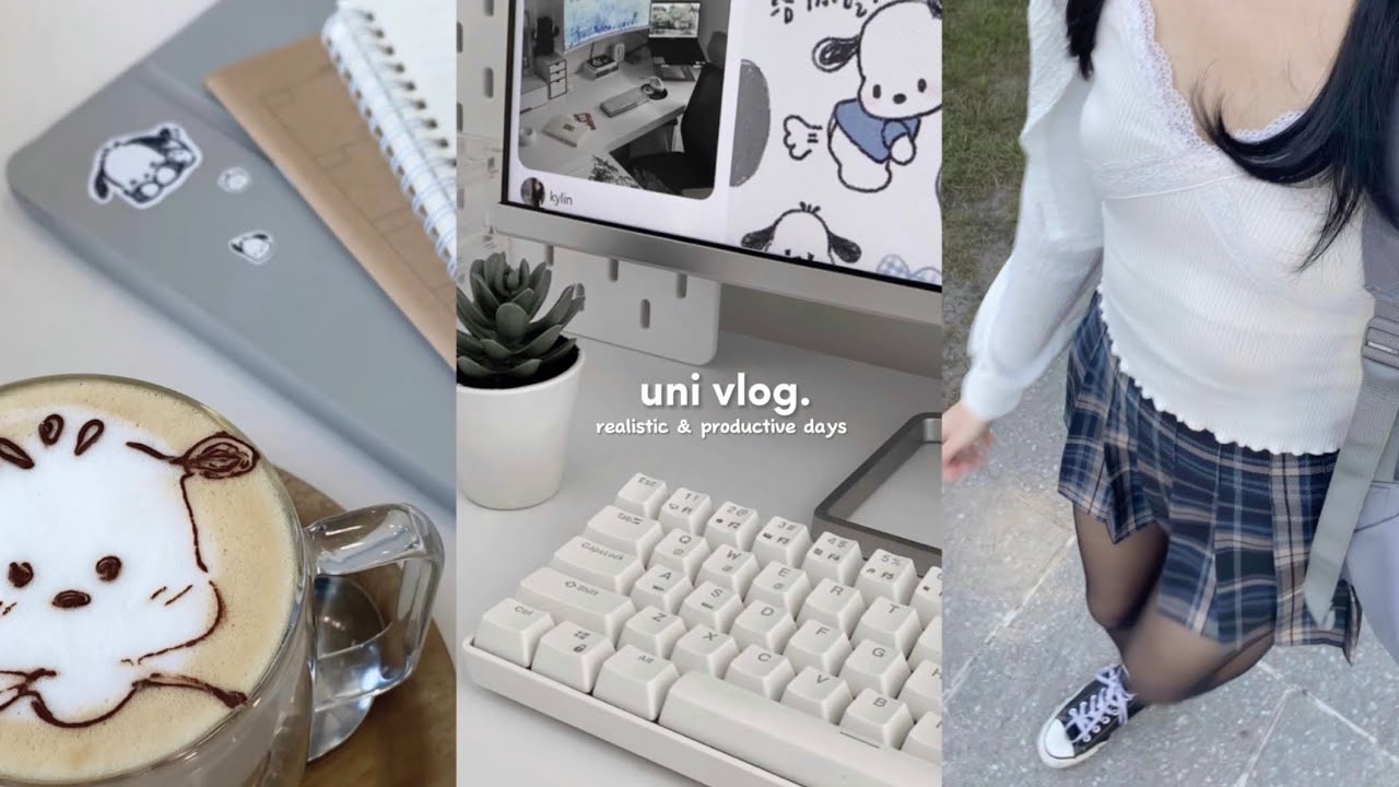 uni life vlog 📓🎧: 6am mornings, productive studying on campus, sanrio bag, cafe & ramen