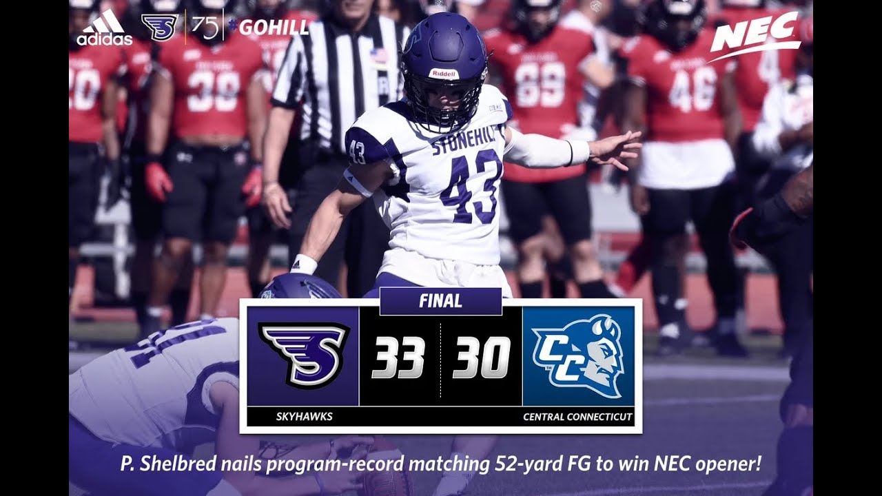 Stonehill Football vs Central Connecticut Highlights; September 9, 2023