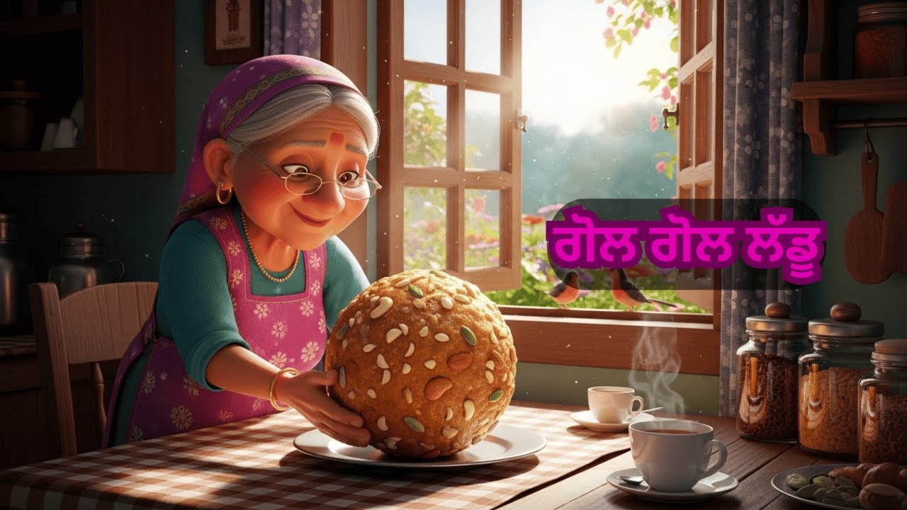 ਗੋਲ ਗੋਲ ਲੱਡੂ 🟡 | ਬੱਚਿਆਂ ਲਈ ਪੰਜਾਬੀ ਲੋਕ ਕਹਾਣੀ | ਸਿੱਖਿਆਦਾਇਕ ਕਹਾਣੀ