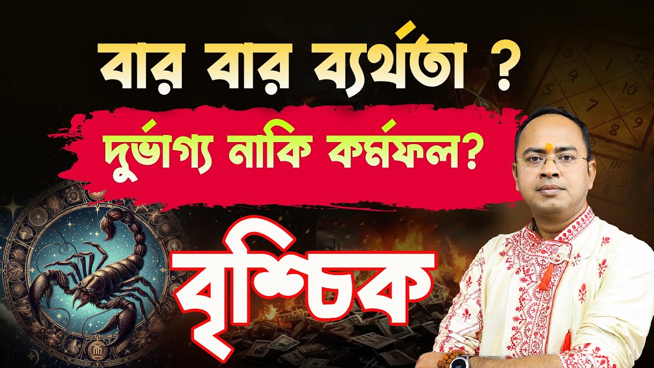 Brischik Rashi-র জীবনে ব্যর্থতার রহস্য! 🔥দুর্ভাগ্য নাকি নিজের কর্মফল? | Scorpio Rashi | Santanu Dey