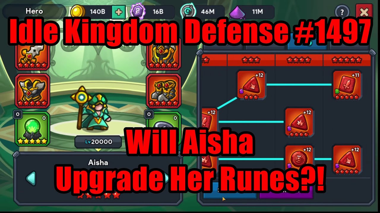 Idle Kingdom Defense #1497 - Will Aisha Upgrade Her Rune?! #IdleKingdomDefense