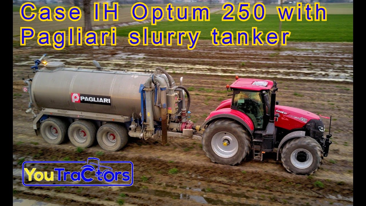 🚁📷 Case IH Optum 250 vs botte liquami Pagliari | Case IH Optum 250 with Pagliari slurry tanker