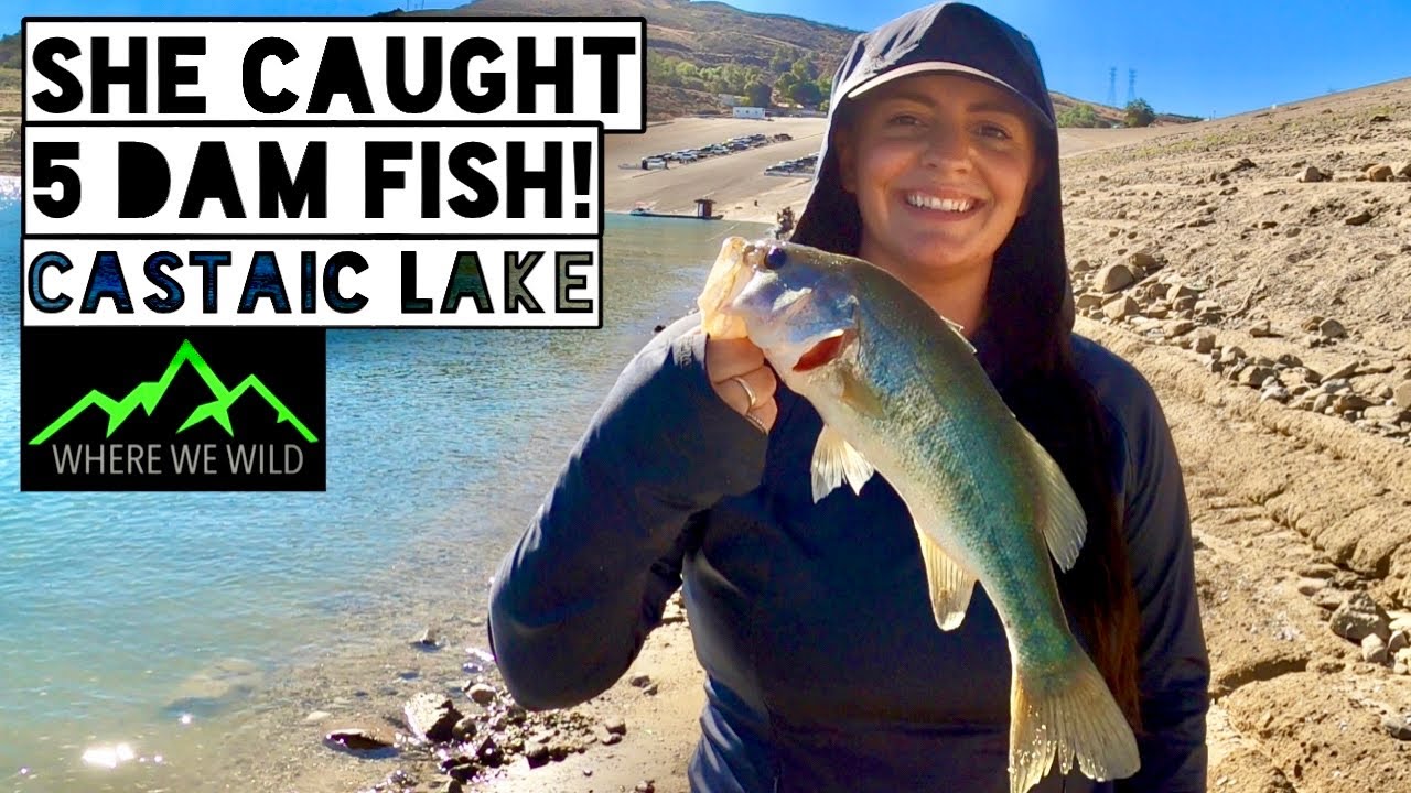 SHE CAUGHT 5 DAM FISH! - Castaic Lake Fishing