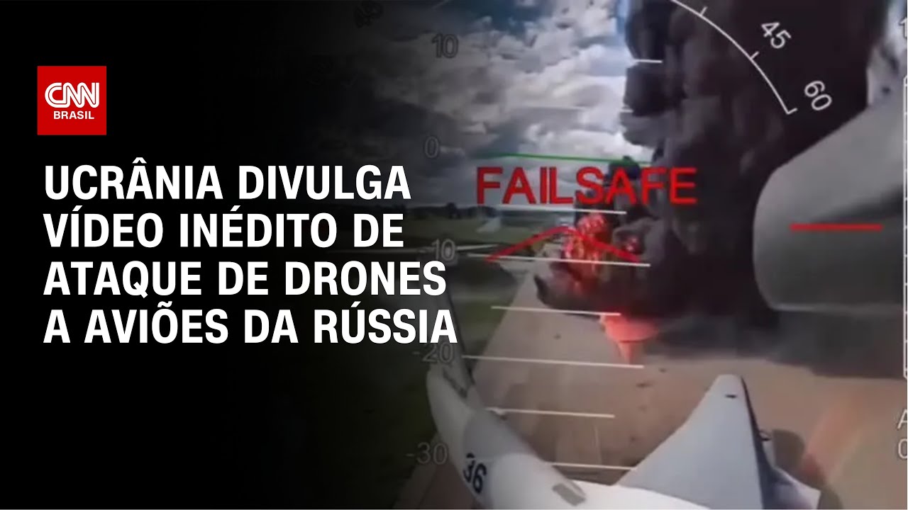 Ucrânia divulga vídeo inédito de ataque de drones a aviões da Rússia; veja | CNN BRASIL