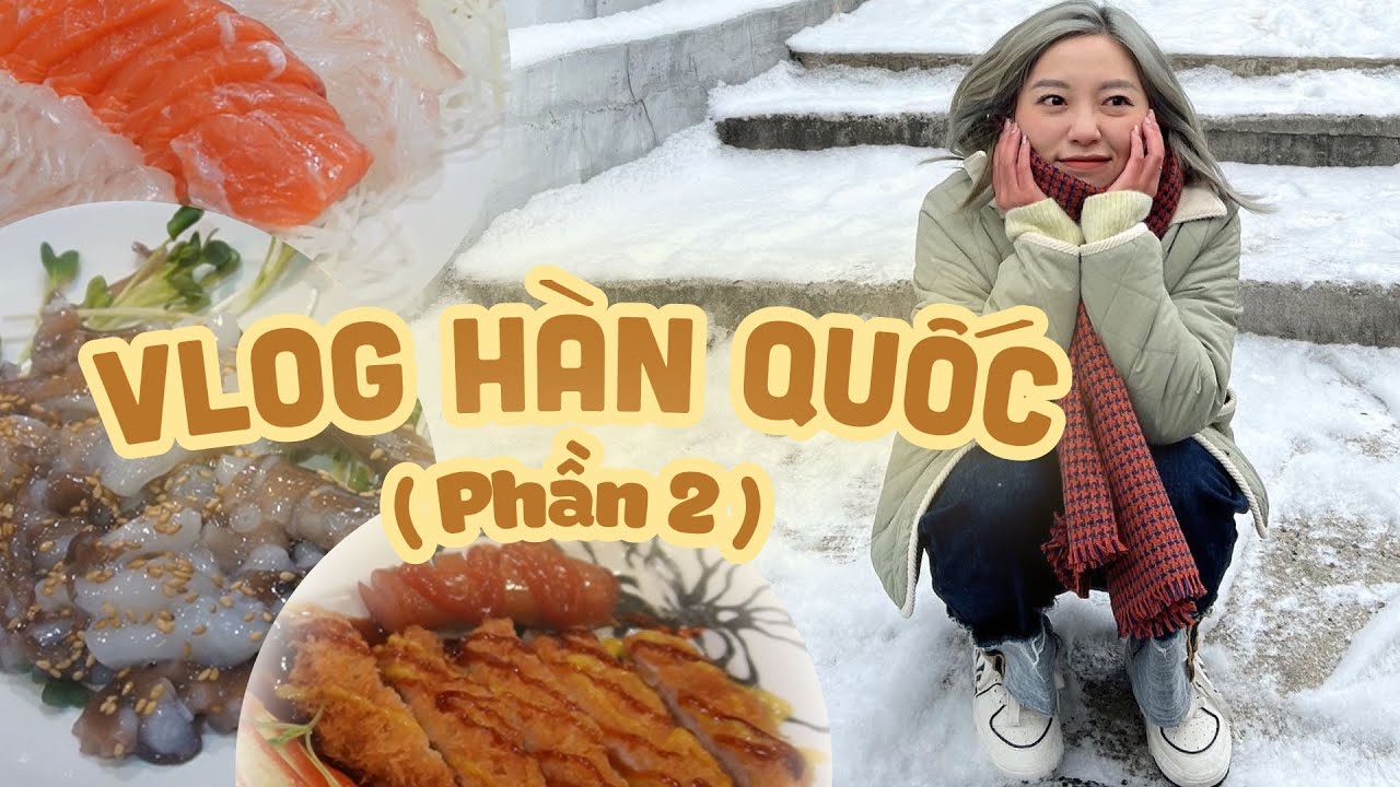 🇰🇷 Vlog Hàn Quốc #2: Ăn thử thịt bò sống, bạch tuộc ngoe nguẩy và lần đầu thấy tuyết của Pít 😱
