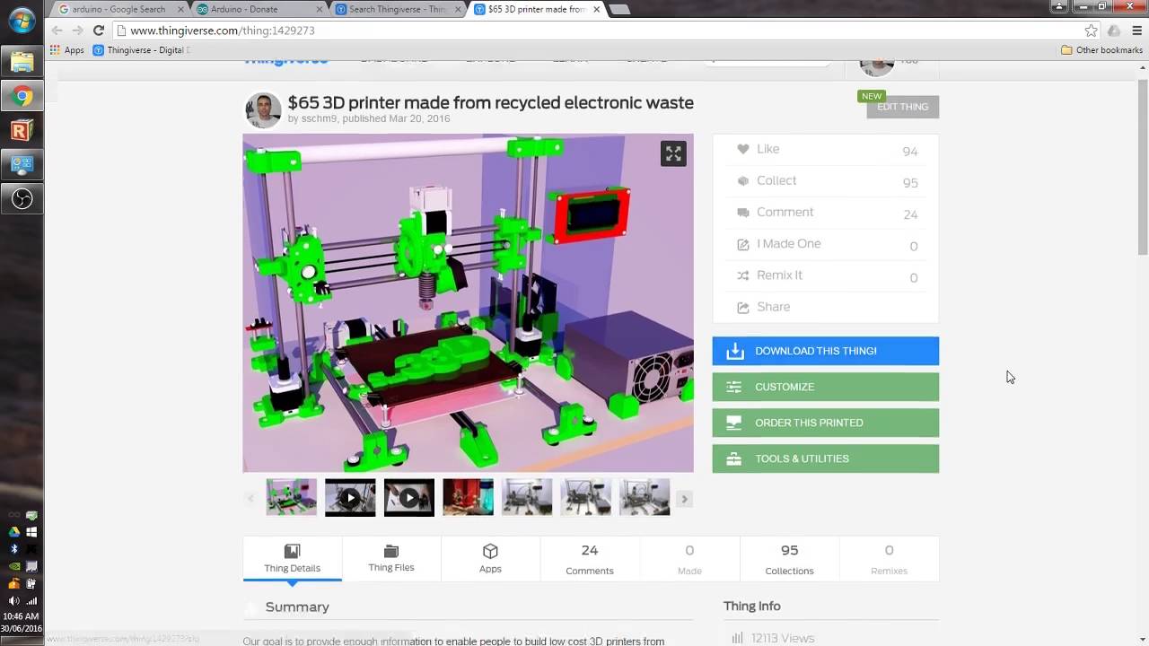 $65 3D Printer made from recycled electronic waste - Build sequence 23 - Mega 2560 firmware install