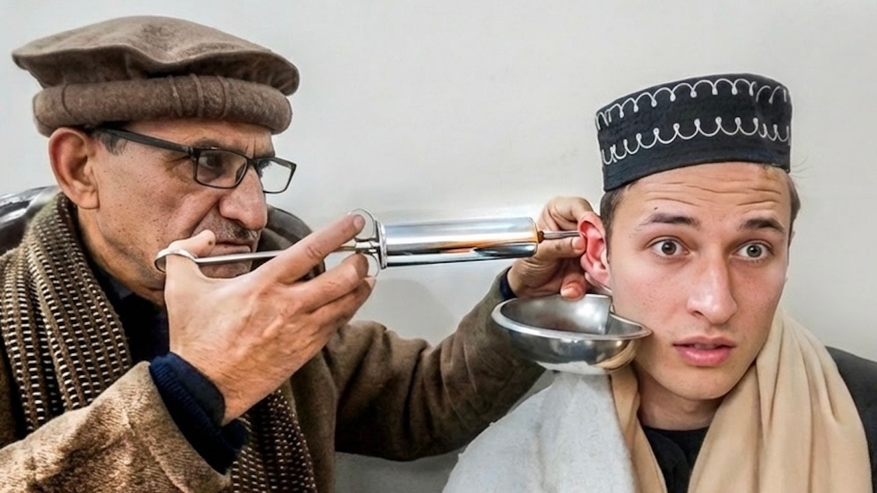 Шокирующая чистка ушей за 1 доллар в Пакистане 🇵🇰 (Пешавар)