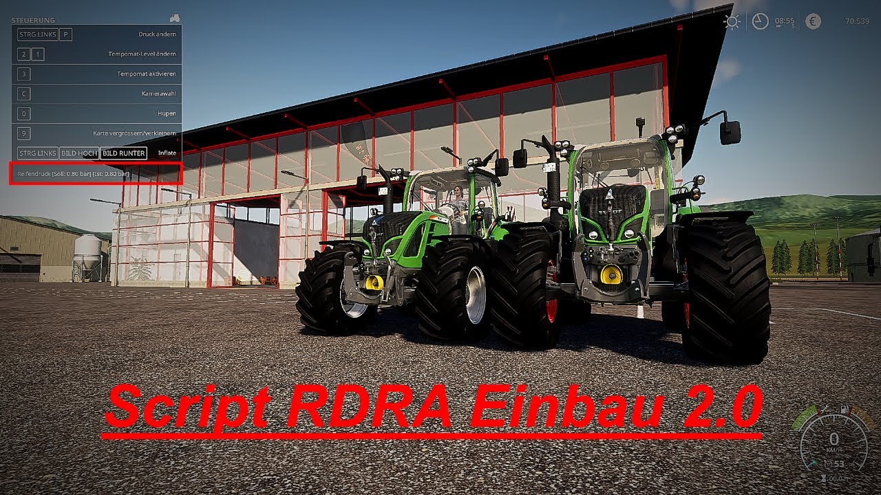 LS19 Einbau Reifendruckregelanlage 2.0 RDRS RDRA Script  Mod 🐄