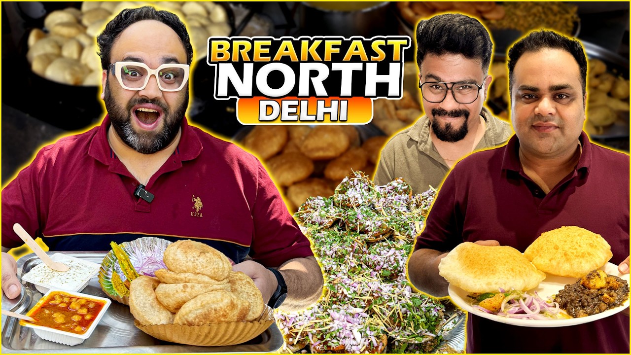Breakfast North Delhi | Fateh Chand Kachori, Poori Aloo, Madras Cafe, Radhey Shyam Chole Bhature