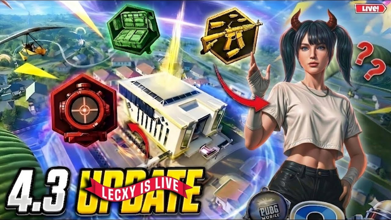 🔴 BGMI 4.3 UPDATE IS HARE // NEW UPDATE GAMEPLAY ON LIVE 🥵☠️✅