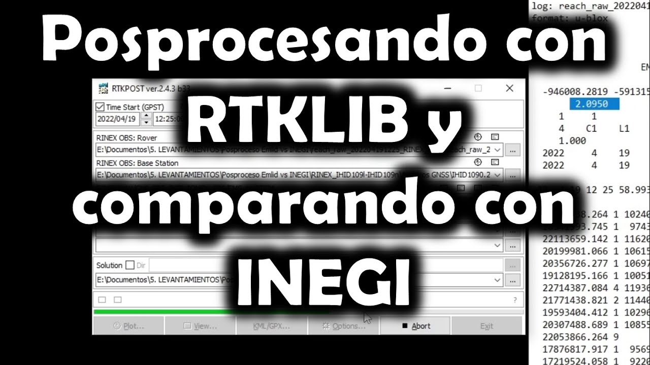 [RTKLIB] Posprocesando punto estático y comparando con INEGI