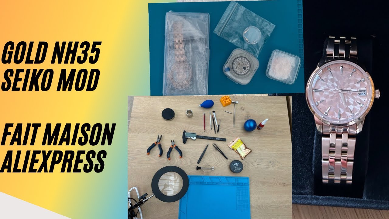 Magnifique Gold NH35 seiko mod! Fait maison, tuto