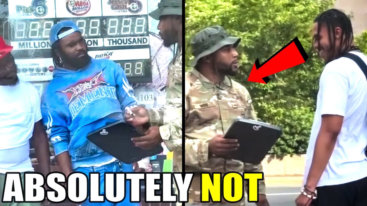 Prankster Gets PRICELESS Reactions to Military Draft Skit