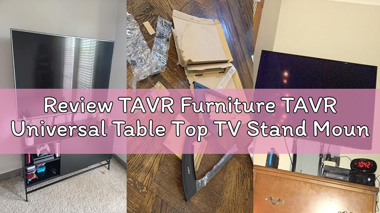 Review TAVR Furniture TAVR Universal Table Top TV Stand Mount for 27 30 32 37 40 43 47 50 55 60 65 I