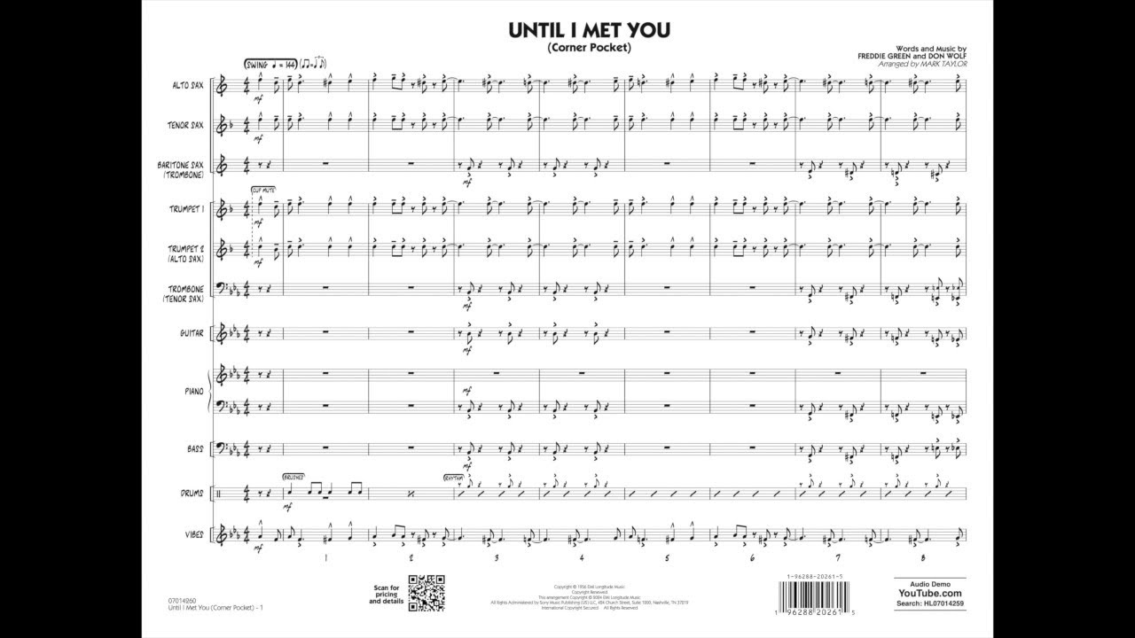 Until I Met You (Corner Pocket) | Arr. by Mark Taylor