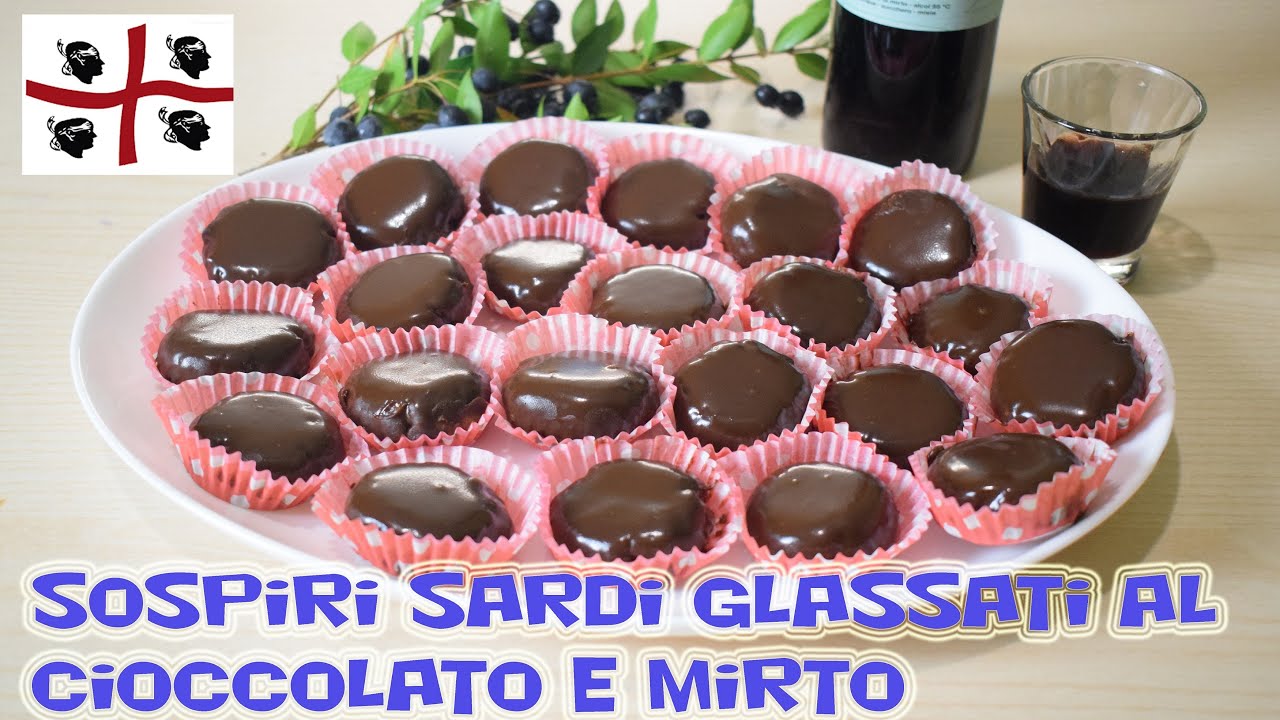 SOSPIRI SARDI GLASSATI AL CIOCCOLATO AL PROFUMO DI MIRTO