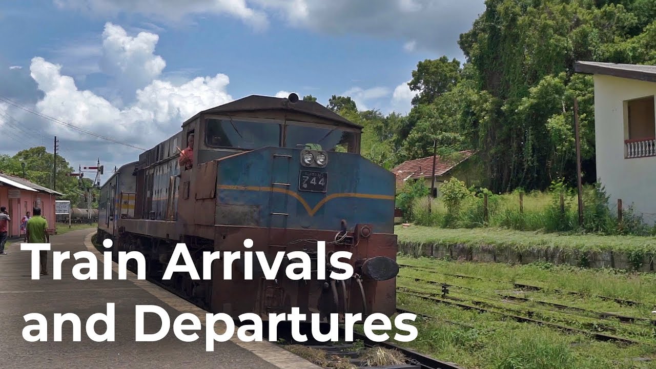 Train Arrivals and Departures at Maho Junction in Sri Lanka Railways