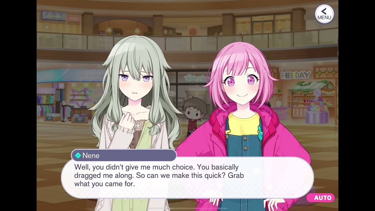 Nene blushing at Emu