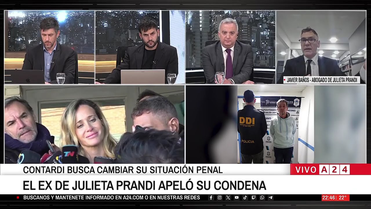EL EX DE JULIETA PRANDI APELÓ SU CONDENA | JAVIER BAÑOS EN A24