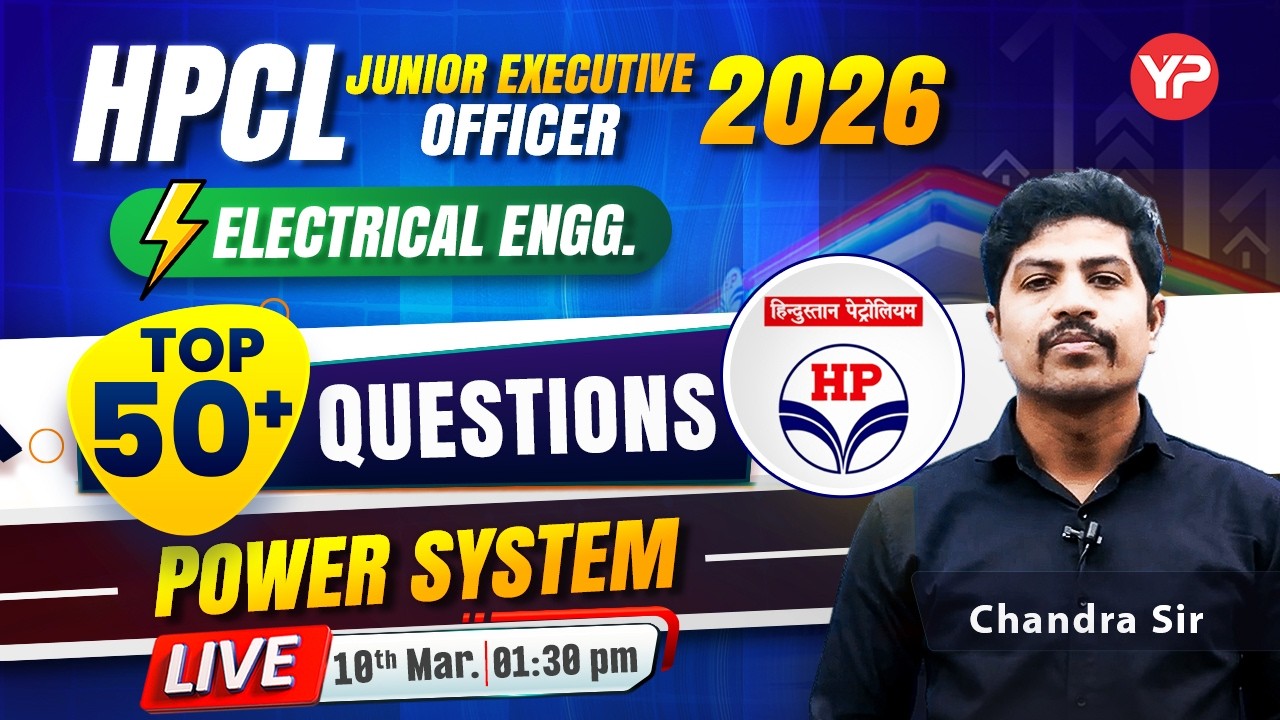HPCL 2026 JEO Electrical | Top 50+ Power System Questions 🔴 LIVE | CBT Exam Preparation | YourPedia