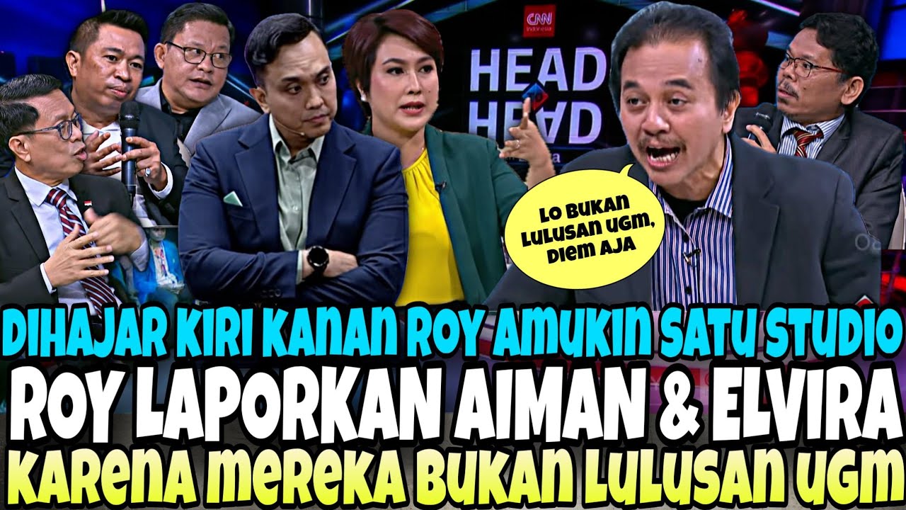 HEAD TO HEAD DILAPORKAN ROY KARNA HOSTNYA BUKAN LULUSAN UGM - KETIKA ROY KALAH DEBAT INI SENJATANYA