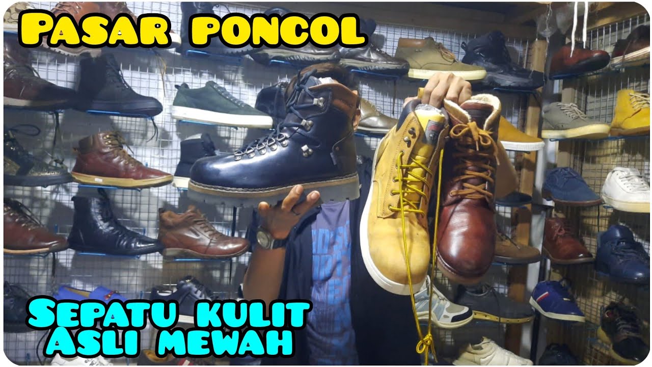 WOW ‼️SEPATU KULIT ASLI ADA DI PASAR PONCOL || LAPAK BANG ALKAMIL