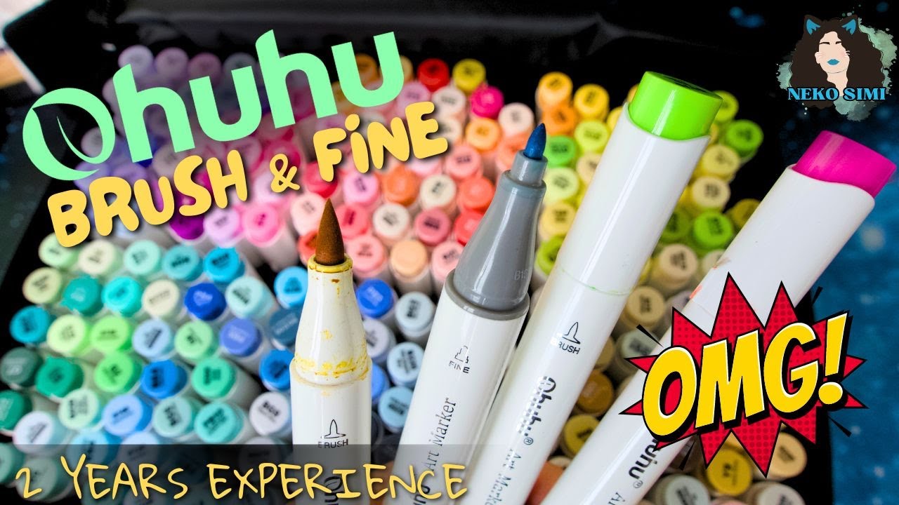 2 YEARS! of using Alcohol Markers OHUHU Honolulu BRUSH 216 Set