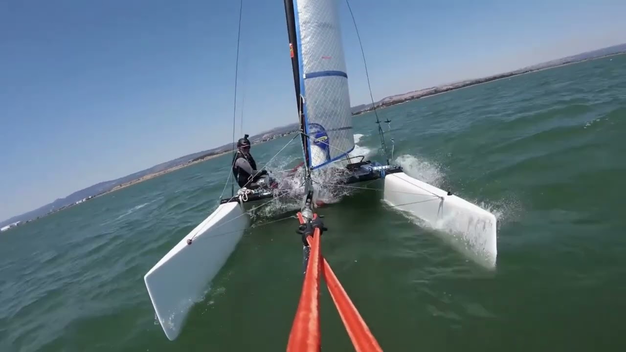 Enjoying time off fun on Nacra 500