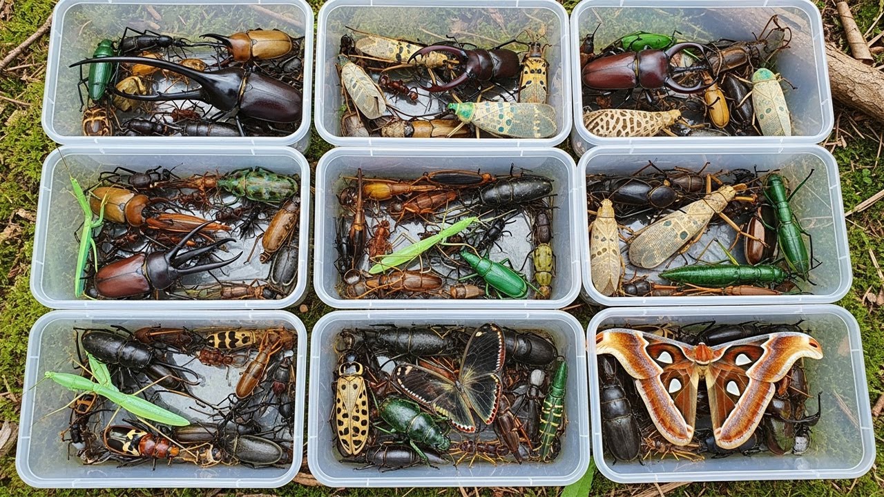 Catching Rare and Colorful Insects in the Forest | Hercules Beetle, Lanternfly, Mantis & More