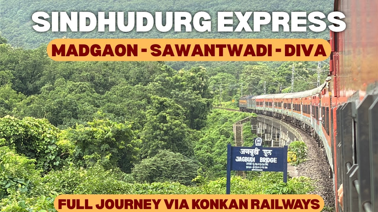 10106 Sindhudurg Express | Full Journey from Goa to Diva in Konkan Railways 