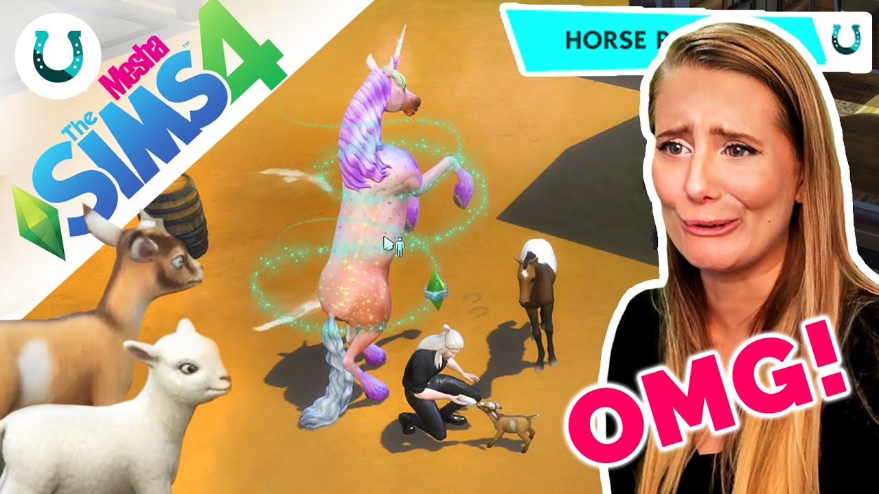JEDNOROŽEC! 🦄 A GERALT, KTERÝ PROPADL ZAKRSLÝM KOZIČKÁM A OVEČKÁM ●  The Sims 4 -  KOŇSKÝ RANČ 02