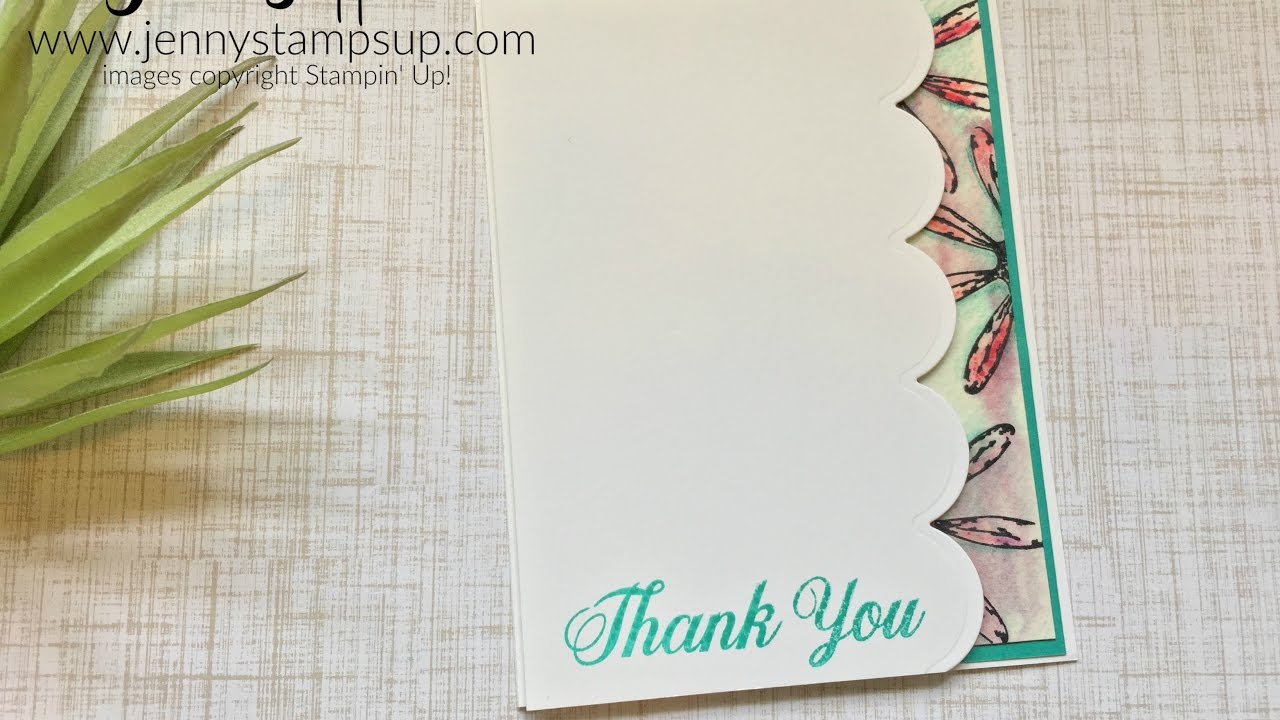 Распыление акварельных карандашей с использованием продуктов Daisy Delight и Stampin Up с Дженни Холл