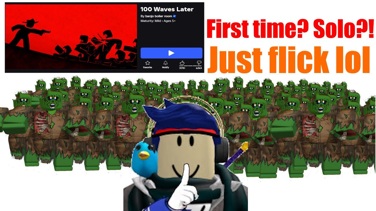 [LIVE] Attempting to get skill carried on this new game I found {ROBLOX, 100 waves later}