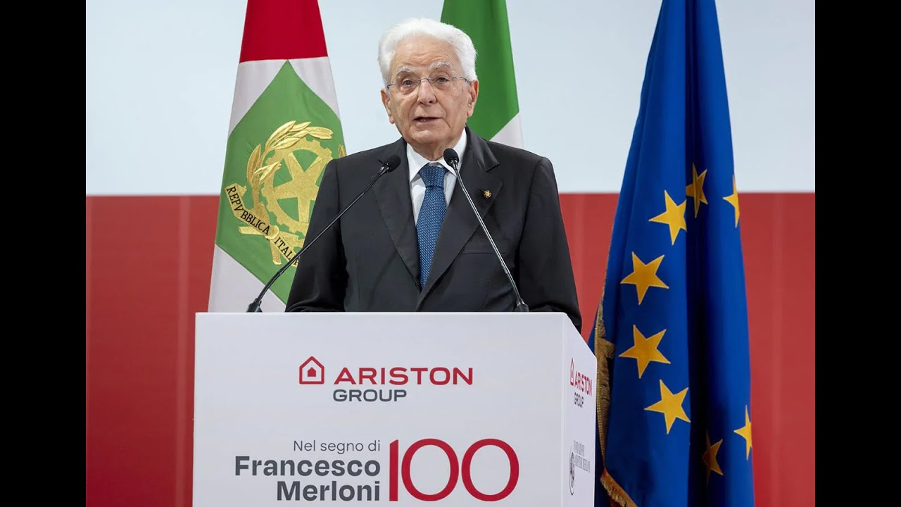 Centenario Merloni, omaggio del Presidente della Repubblica Mattarella: «Indica percorso da seguire»