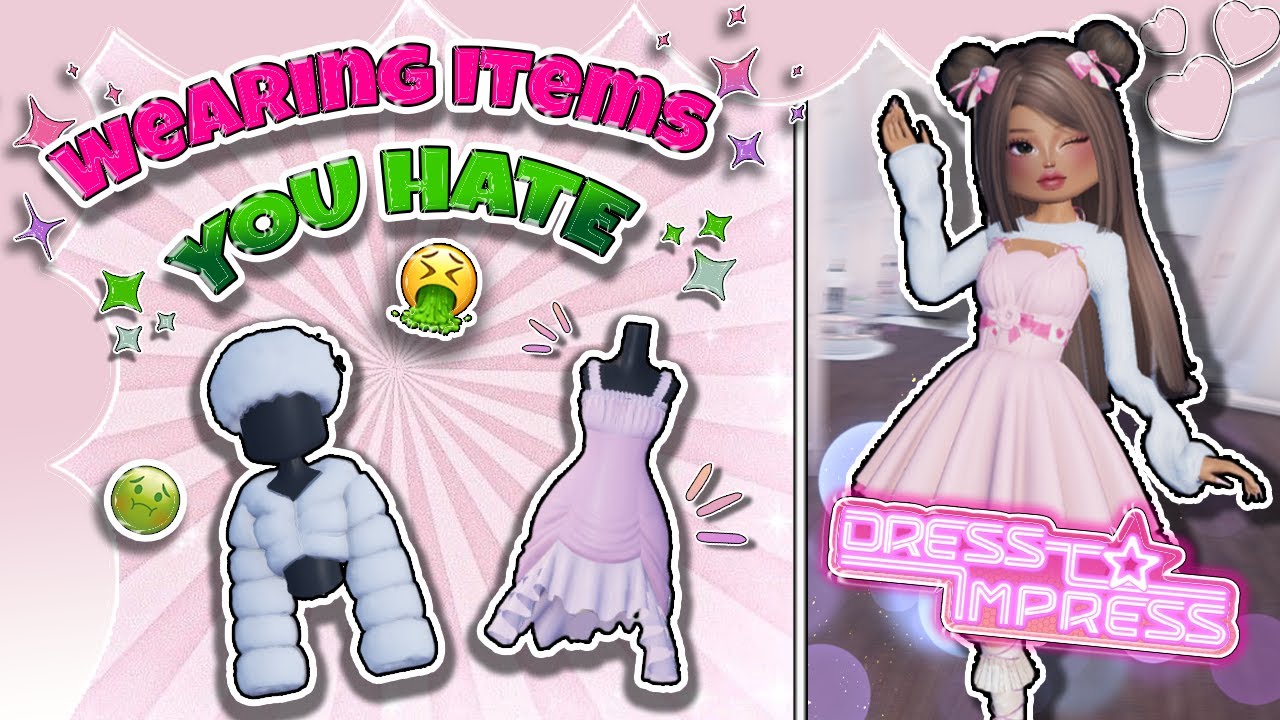 Wearing Items You HATE in DRESS TO IMPRESS (Roblox)