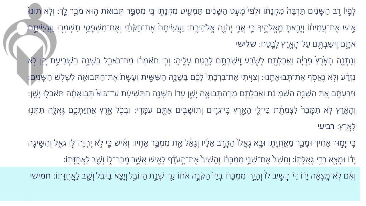 פרשת בהר בנוסח אשכנזי