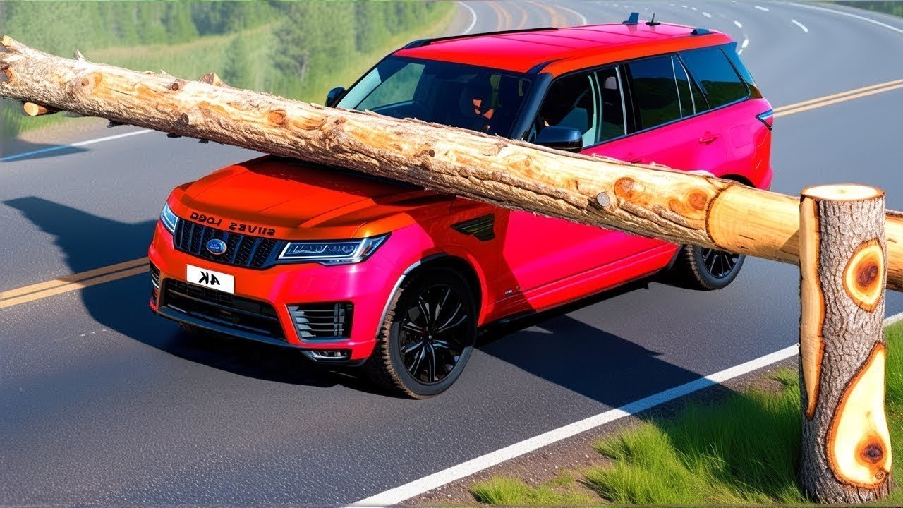 Cars vs Log Trap | ARK Games | BeamNG Drive