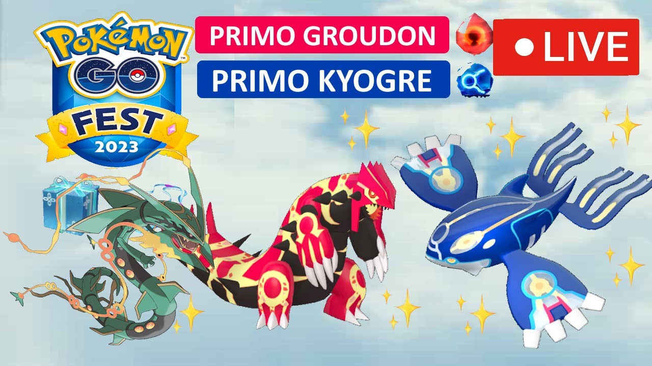 GO FEST 2023 🧬✨ PRIMO KYOGRE GROUDON 🔴🔵✨ RAIDS INVITE