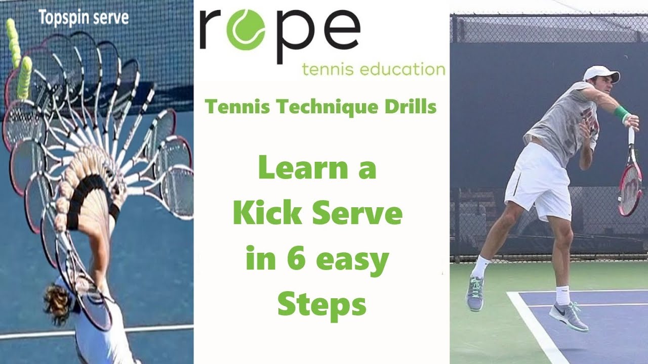 Tennis Serve Technique - Learn a Kick Serve in 6 easy Steps - 