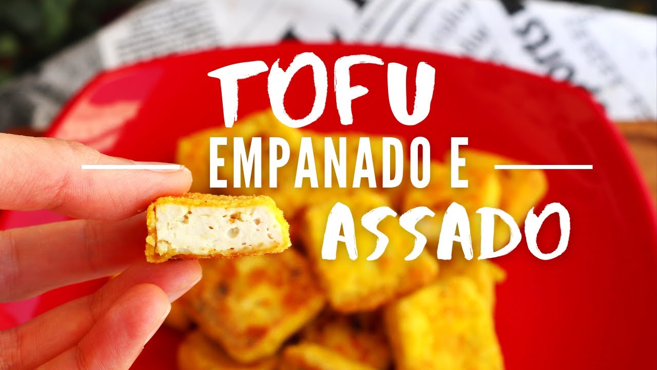 Tofu EMPANADO no fub&aacute; e ASSADO | Receitas veganas | Comeuoque
