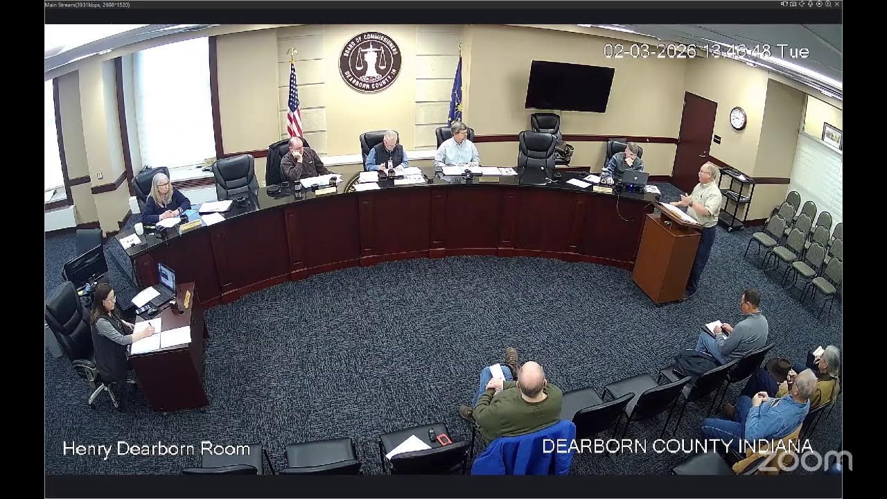 Dearborn County Indiana Board of Commissioners meeting February 3, 2026