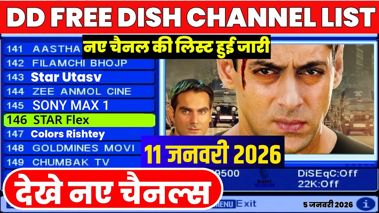 Dd Free Dish Mpeg2 Set Top Box Latest Update add New TV Channels 11 January 2026 DD Free Dish