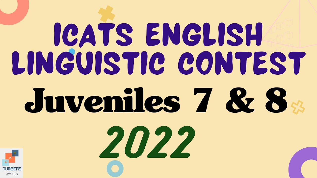 ICATS ENGLISH LINGUISTIC CONTEST 2022 I Grade 7 & 8| past papers| #english   #icats