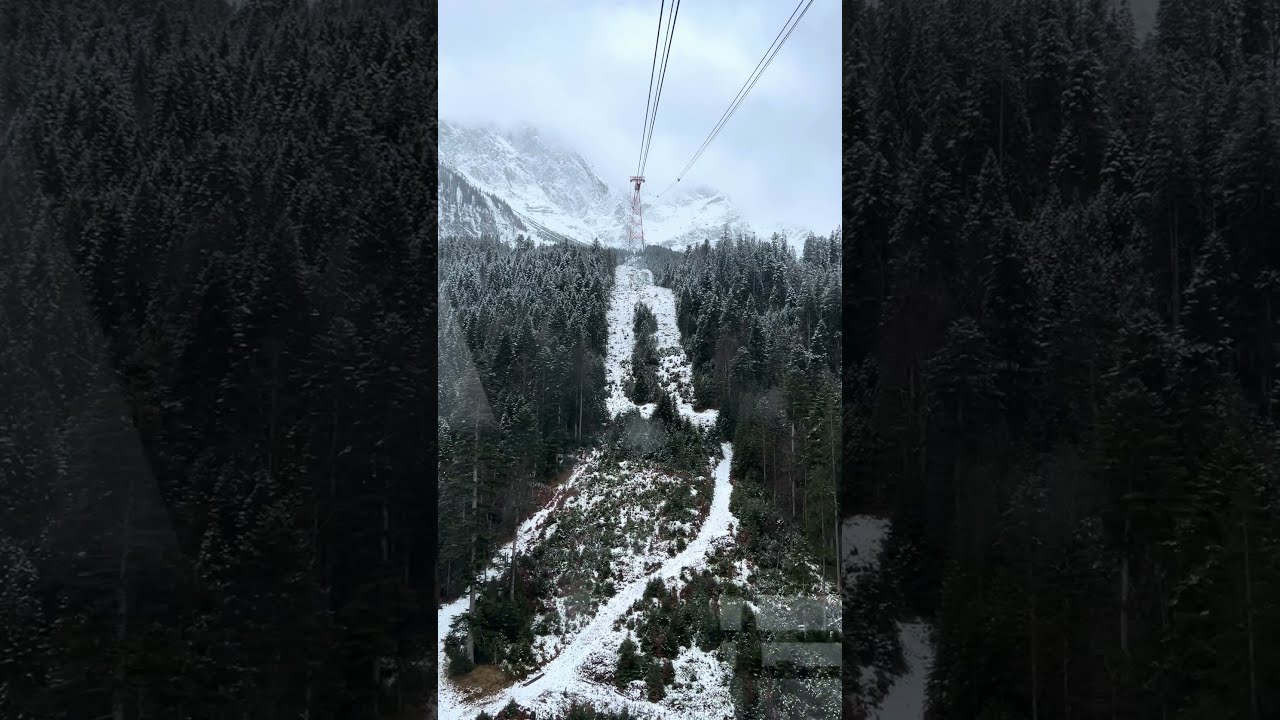Zugspitze Cable Car Ride in Snow | Stunning View of the German Alps 🇩🇪