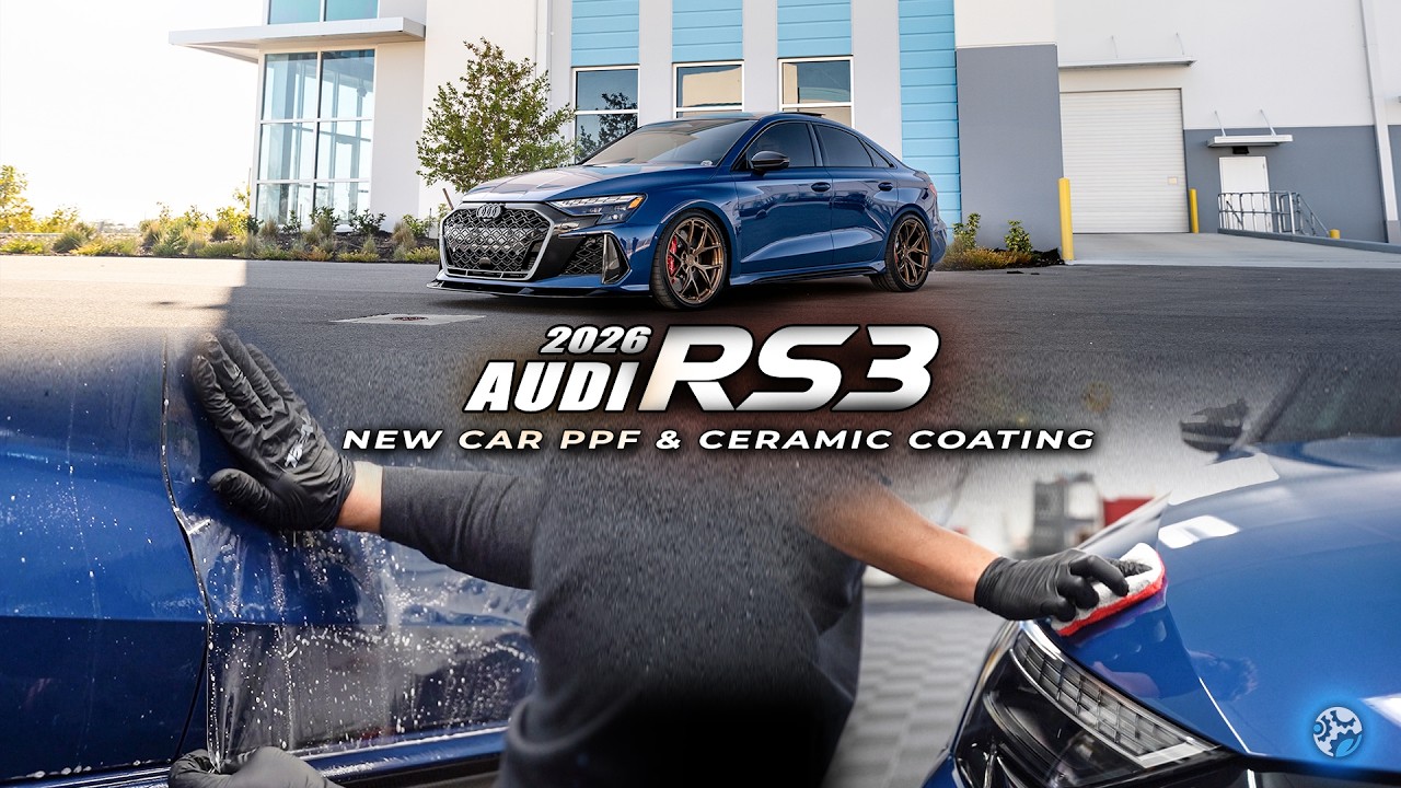 Новый Audi RS3 2026 года | Полный комплекс работ по нанесению защитной пленки и керамического пок...